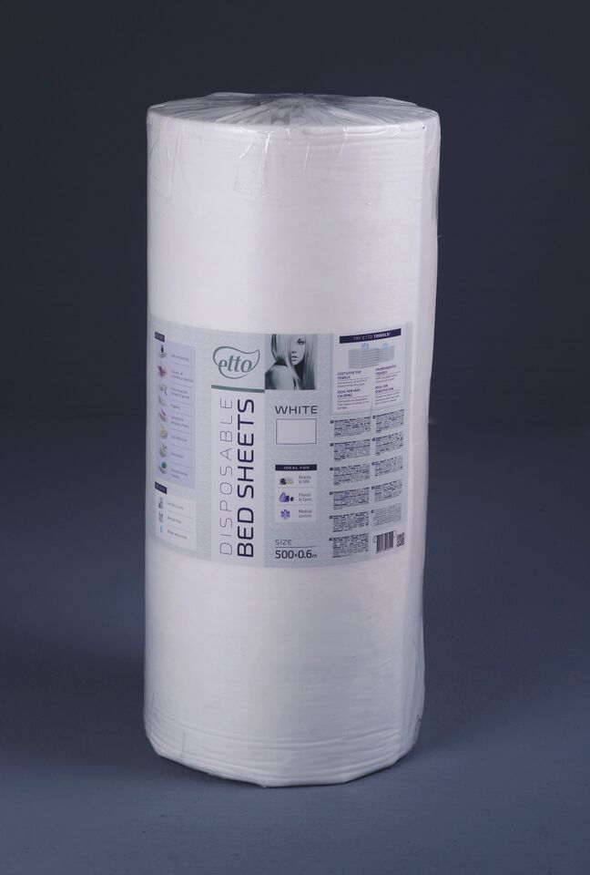 Disposable Non Woven Jumbo Couch Rolls 0.6X500M - White